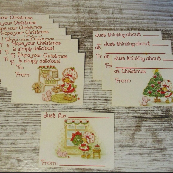 Other - Strawberry Shortcake Christmas Party Gift Tags Set